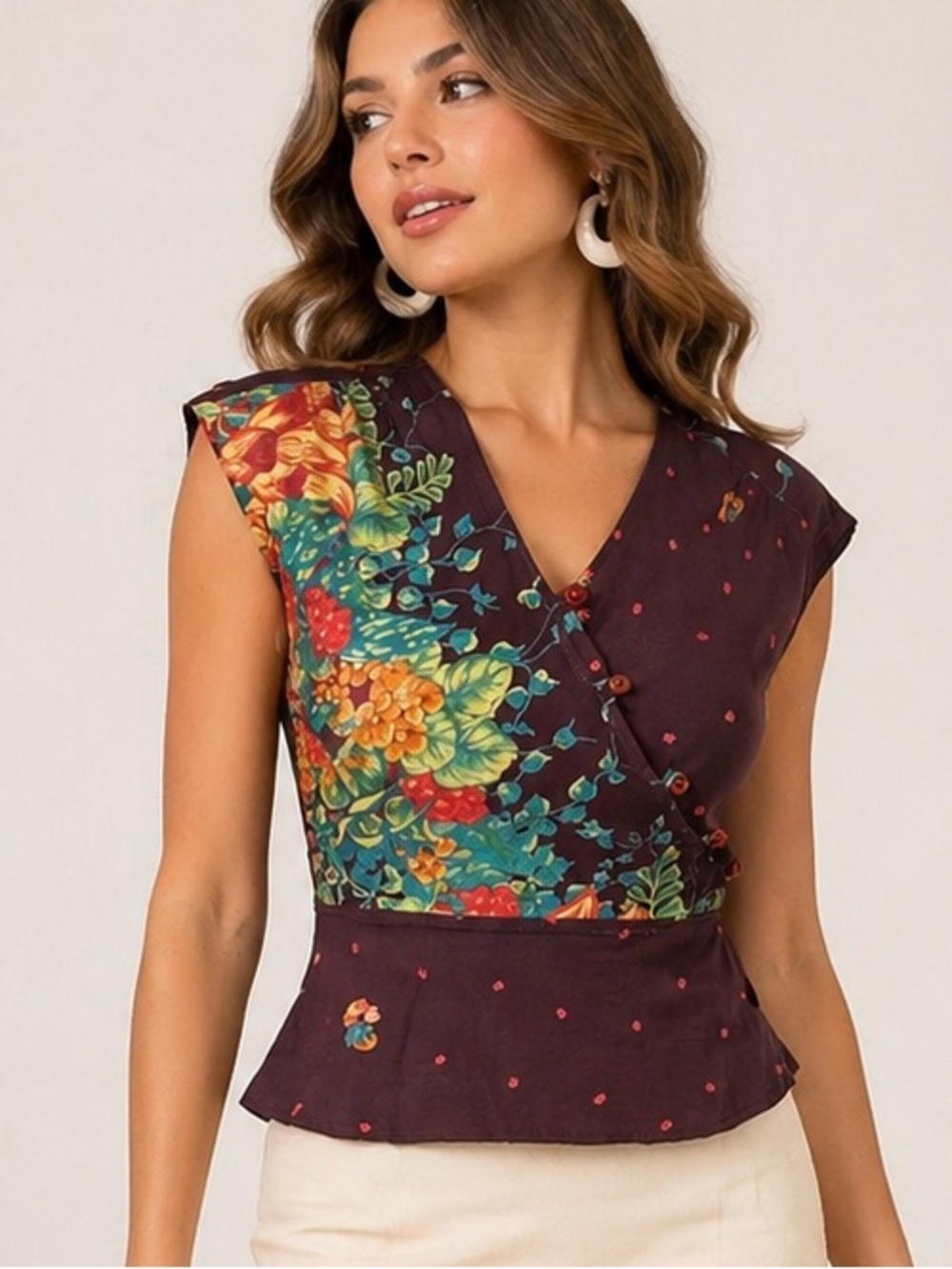 Vintage Joseph Magnin Wrap Top